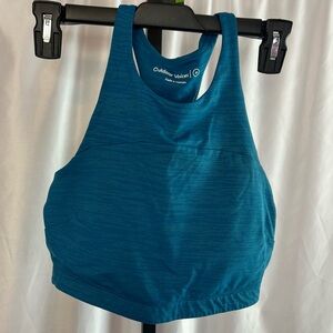 Outdoor Voices Blue Racer Back Sports Bra, size Medium